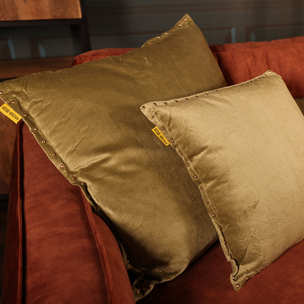 Mycha Ibiza Mycha Ibiza - Sierkussen - Pala - Velvet - katoen - 45 x 45 - Groen