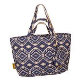 Mycha Ibiza - strandtas - weekendtas - handtas - rits - clutch - katoen – Myc0942