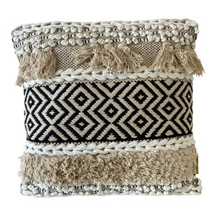 Boho sierkussen IBZ30  45x45 beige