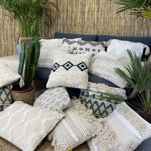 Mycha Ibiza Mycha Ibiza - Bohemian - sierkussen - Boho kussen - beige - 45x45 cm – IBZ33
