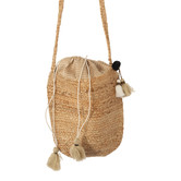 Jute tas - rechthoekige tas - festivaltas - 40 x 32 cm - handgemaakte tas - Es Canar