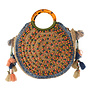 Jute tas - ronde strandtas - festivaltas - 30 cm - handgemaakte tas - Cala Bassa 55