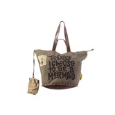 Mycha Ibiza - tas - ritssluiting - strandtas - shopper - clutch - lederen hengsels - Mermaid Black