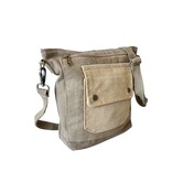 Mycha Ibiza - tas - ritssluiting - strandtas - shopper - clutch - lederen hengsels - - Copy