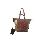 Mycha Ibiza - tas - ritssluiting - strandtas - shopper - clutch - lederen hengsels - Mermaid Red