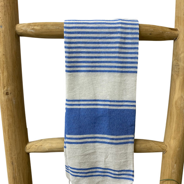 Take A Towel gerecyclede strandtas + hamamdoek Lichtblauw