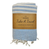 Take A Towel hamamdoek Helen lichtblauw ca 90x170 cm