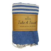 Take A Towel hamamdoek Helen donkerblauw ca 90x170 cm