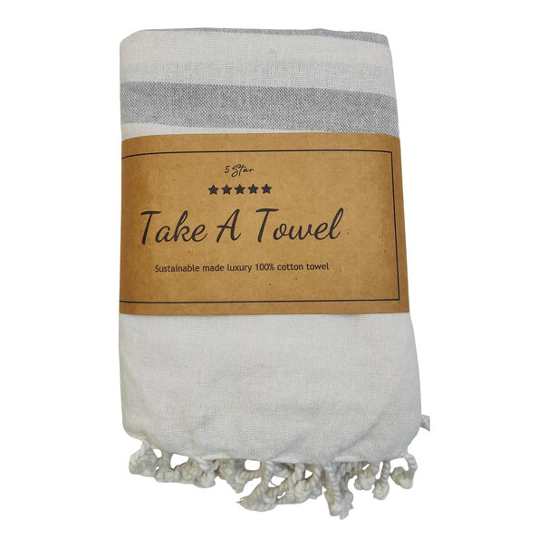 Take A Towel hamamdoek Lisa grijs ca 90x170 cm