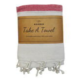 Take A Towel hamamdoek Lisa rood ca 90x170 cm