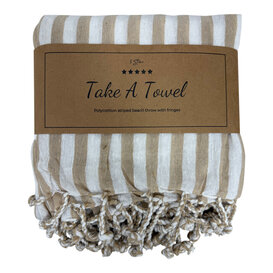 Fouta Tess 3 beige Ca 180 x180 cm