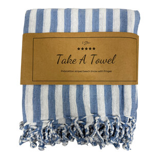 Fouta Tess 1 blauw Ca 180 x180 cm
