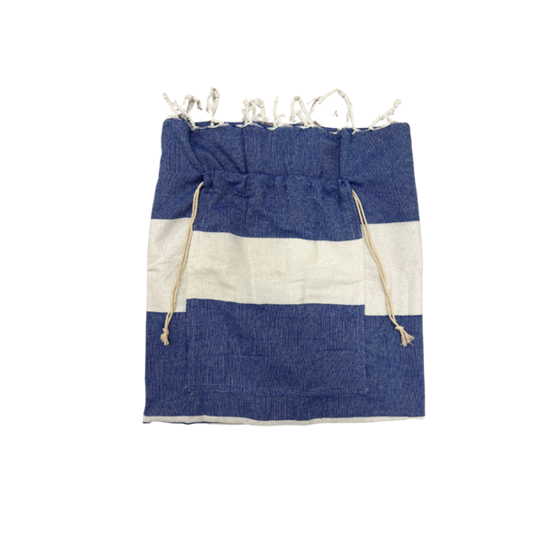 2 in 1 -  Fouta tas Jip 1 blauw Ca 90 x180 cm