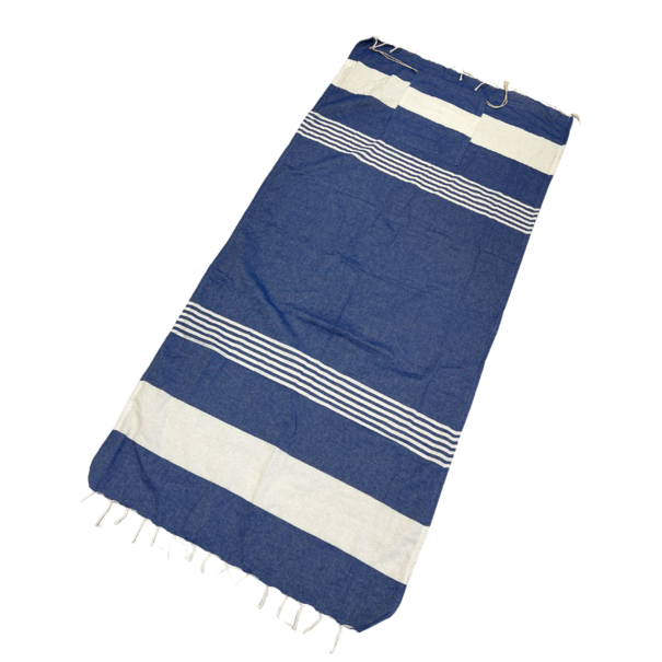 2 in 1 -  Fouta tas Jip 1 blauw Ca 90 x180 cm