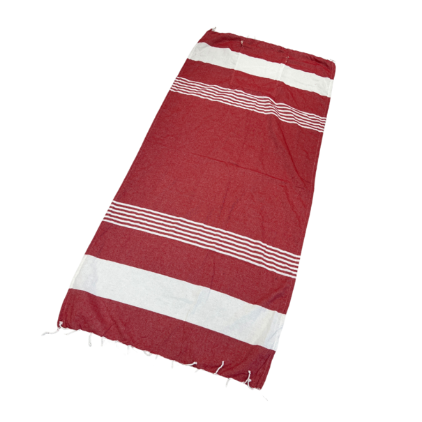 2 in 1 -  Fouta tas Jip 2  rood Ca 90 x180 cm