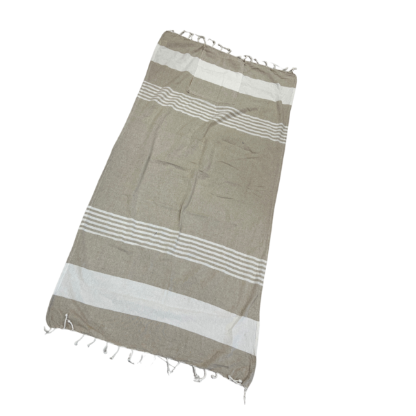 2 in 1 -  Fouta tas Jip 3 beige Ca 90 x180 cm