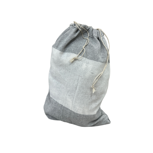 2 in 1 -  Fouta tas Jip 5 grijs Ca 90 x180 cm