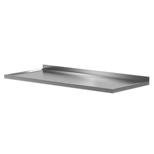 INOXI Werkblad met waterkering 1300(b)x600(d)x40(h)mm