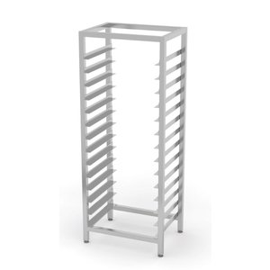 INOXI Stainless steel static rack for gn containers and baking trays | 14x GN 1/1