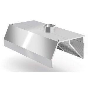 INOXI RVS Afzuigkap recht wandmodel 1000(b)mm x 1000(d)mm