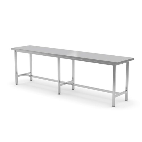 INOXI RVS Werktafel + Steunbalk HEAVY DUTY 2700(b)X800(d)X850(h)mm
