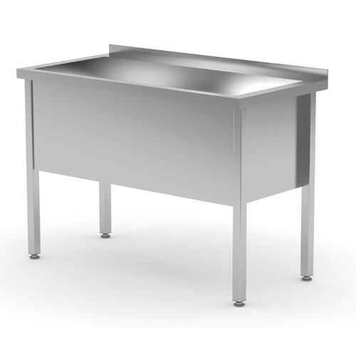 INOXI RVS Wasbak 400(h)mm + Spatrand 900(b)x600(d)x850(h)mm