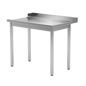INOXI Stainless steel unloading table for dishwashers without shelf - right | 900x760x(h)850 mm