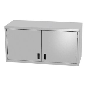 INOXI RVS Wandkast met 2 Klapdeuren + 1 Tussenschap 900X400X600(h)mm