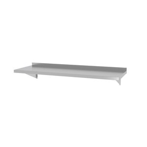 INOXI Stainless steel single hanging shelf with brackets - with two brackets | 700x300x(h)250 mm