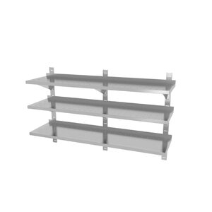 INOXI RVS Wandplank geperforeerd 1700X400X875(h)mm 3 Planken + 3 Stalen beugels