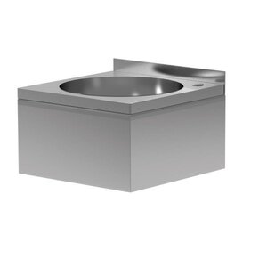 INOXI Spoelbak wandmodel + Omkasting rechthoekig model 400(b)x400(d)x200(h)mm