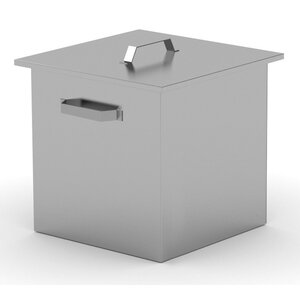 INOXI Stainless steel waste bin | 500x500x(h)470 mm