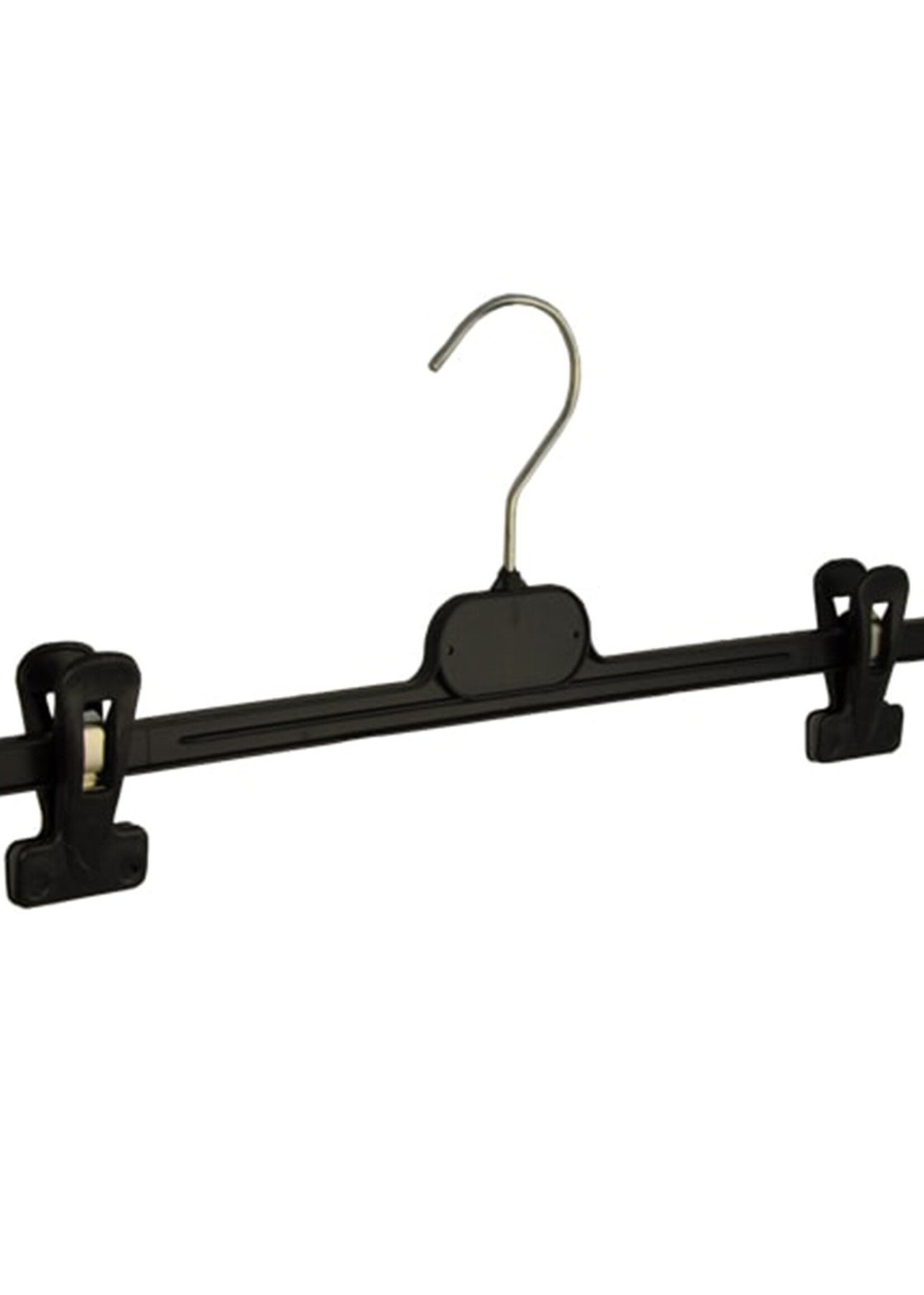Knijperhanger - Volwassenen - PG40 - 10 Stuks - Kunststof - Zwart - Verschuifbare Anti-slip knijpers - 40 cm - Rokhanger - Broekhanger - Pantalonhanger - PG-Serie