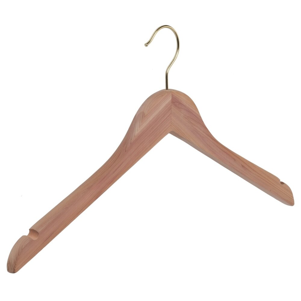 Kledinghanger - Volwassenen - Z146/45H - 10 Stuks - Blousehanger - Shirthanger - Anti Motten - Cederhout - Ongelakt - Rokinkepingen - Messinghaak - 45 cm - Kleerhanger Kledinghanger - Volwassenen - Z146/45H - 10 Stuks - Blousehanger - Shirthanger - Anti Motten - Cederhout - Ongelakt - Rokinkepingen - Messinghaak - 45 cm - Kleerhanger