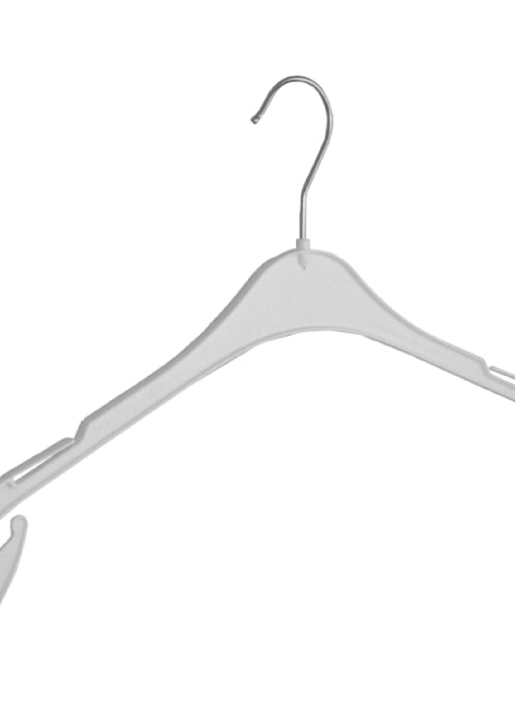 Kledinghanger - Volwassenen - T47 - 20 Stuks - Blousehanger - Shirthanger - Kunststof - Wit - Rokinkepingen - 47 cm - Kleerhanger - T-Serie