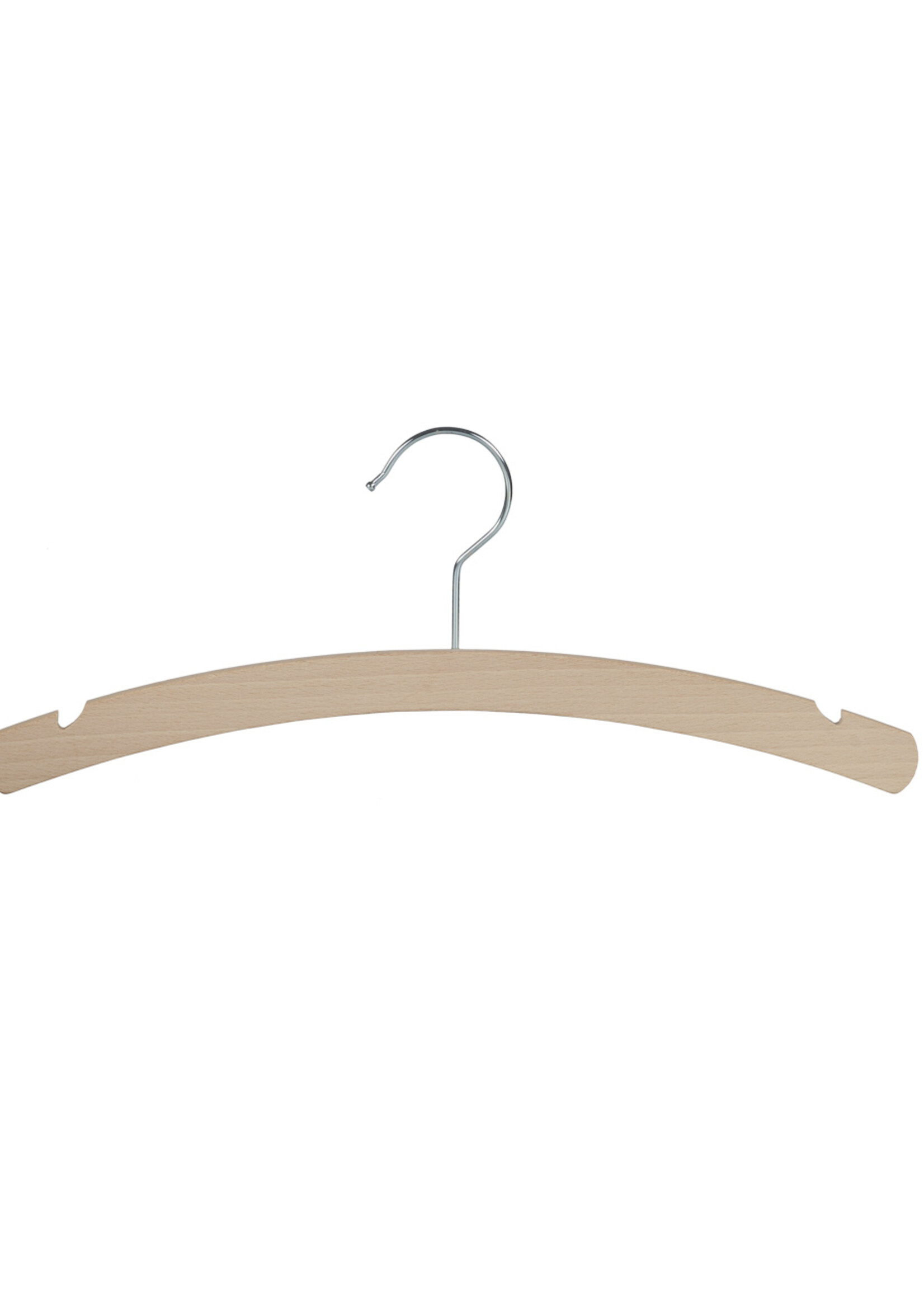 Kledinghanger - Kinderen - 1509-34H - 30 Stuks - Blousehanger - Shirthanger - Beukenhout - Naturel Gelakt - Rokinkepingen - 34 cm - Kleerhanger - Kinderhanger