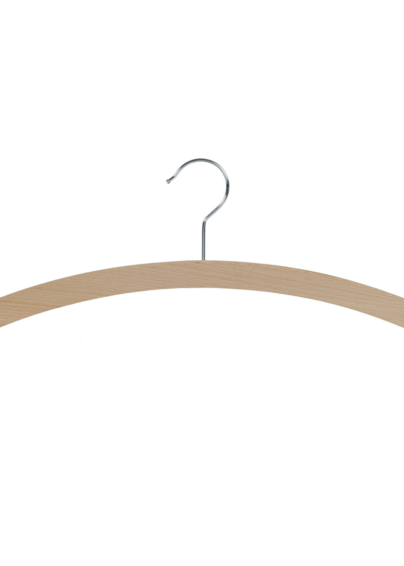 Kledinghanger - Volwassenen - 1509-42 - 50 Stuks - Blousehanger - Shirthanger - Beukenhout - Naturel Gelakt - 42 cm - Kleerhanger
