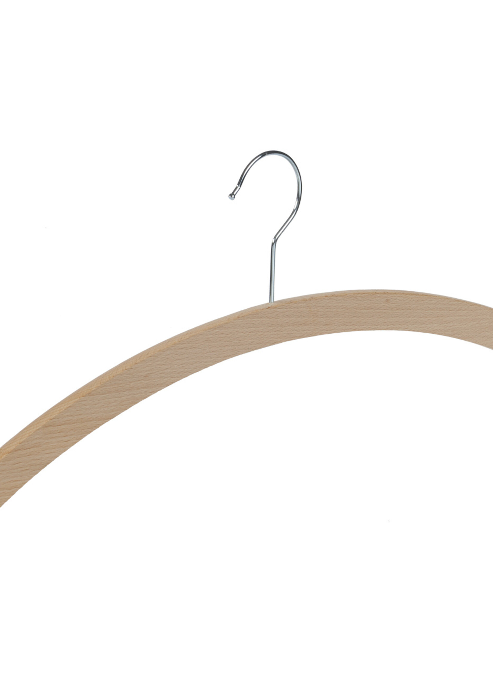 Kledinghanger - Volwassenen - 1509-42 - 50 Stuks - Blousehanger - Shirthanger - Beukenhout - Naturel Gelakt - 42 cm - Kleerhanger
