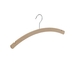 Kledinghanger - Volwassenen - 1509-42H - 10 Stuks - Blousehanger - Shirthanger - Beukenhout - Naturel Gelakt - Rokinkepingen - 42 cm - Kleerhanger