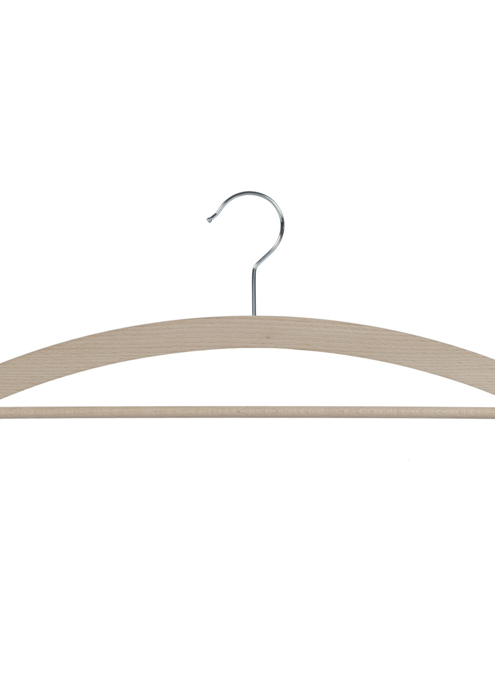 Kledinghanger - Volwassenen - 1511-42 - 30 Stuks - Blousehanger - Shirthanger - Beukenhout - Naturel Ongelakt - Broeklat - 42 cm - Kleerhanger