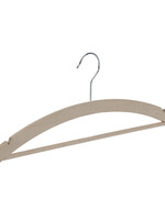 Kledinghanger - Volwassenen - 1511-42H - 30 Stuks - Blousehanger - Shirthanger - Beukenhout - Naturel Ongelakt - Rokinkepingen en Broeklat - 42 cm - Kleerhanger