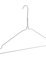 Draadhanger - Stomerijhanger - Volwassenen - 402-22 - 75 Stuks - metaal - Verzinkt - Rokinkepingen - 40 cm - Ø 2,2 mm - Kledinghanger - Kleerhanger