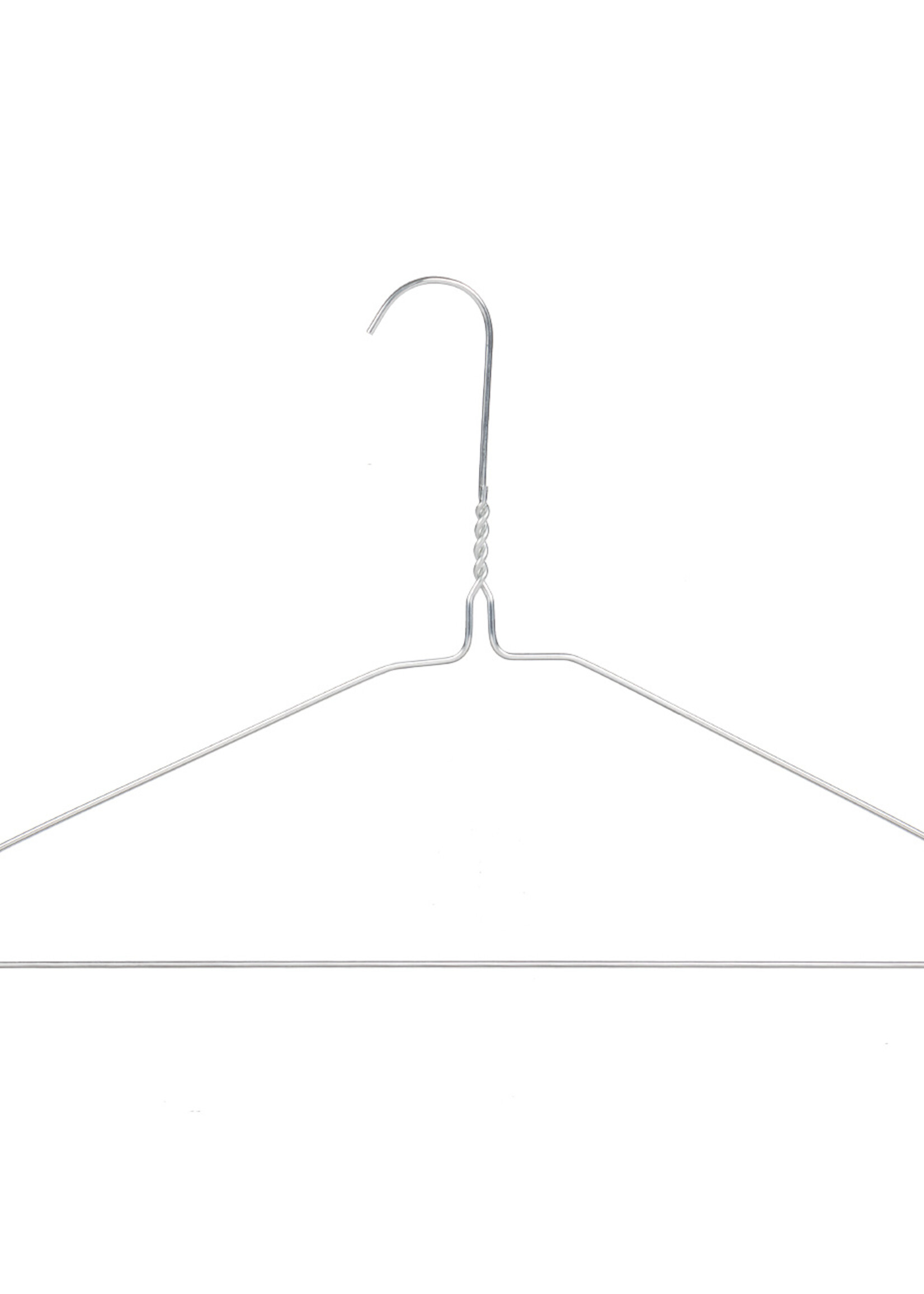 Draadhanger - Stomerijhanger - Volwassenen - 402-27 - 100 Stuks - metaal - Verzinkt - Rokinkepingen - 40 cm - Ø 2,7 mm - Kledinghanger - Kleerhanger