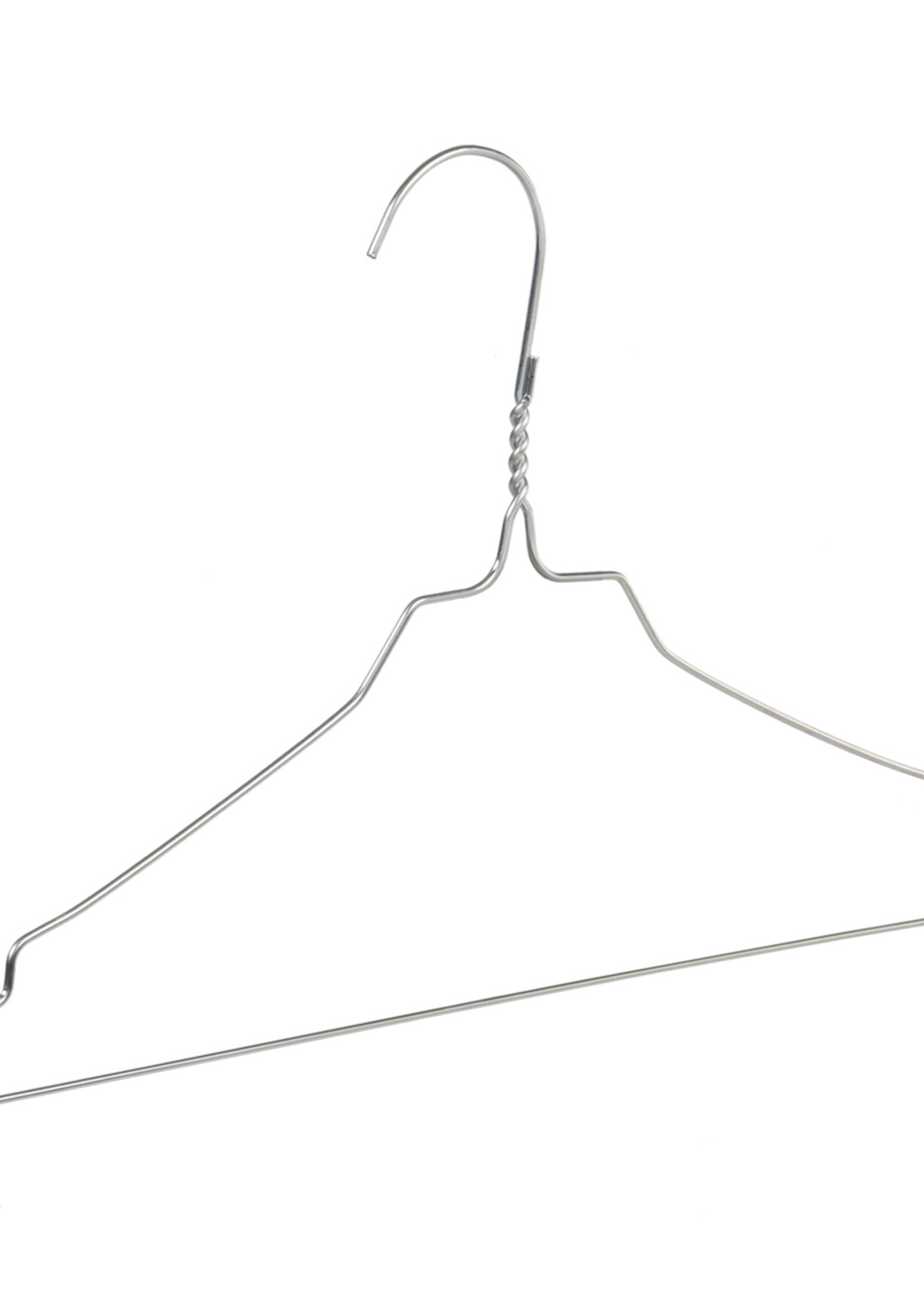 Draadhanger - Stomerijhanger - Volwassenen - 404-22 - 25 Stuks - metaal - Verzinkt - Rokinkepingen - 40 cm - Ø 2,2 mm - Kledinghanger - Kleerhanger