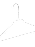 Draadhanger - Stomerijhanger - Volwassenen - 404-24 - 50 Stuks - metaal - Wit - Rokinkepingen - 41 cm - Ø 2,4 mm - Kledinghanger - Kleerhanger