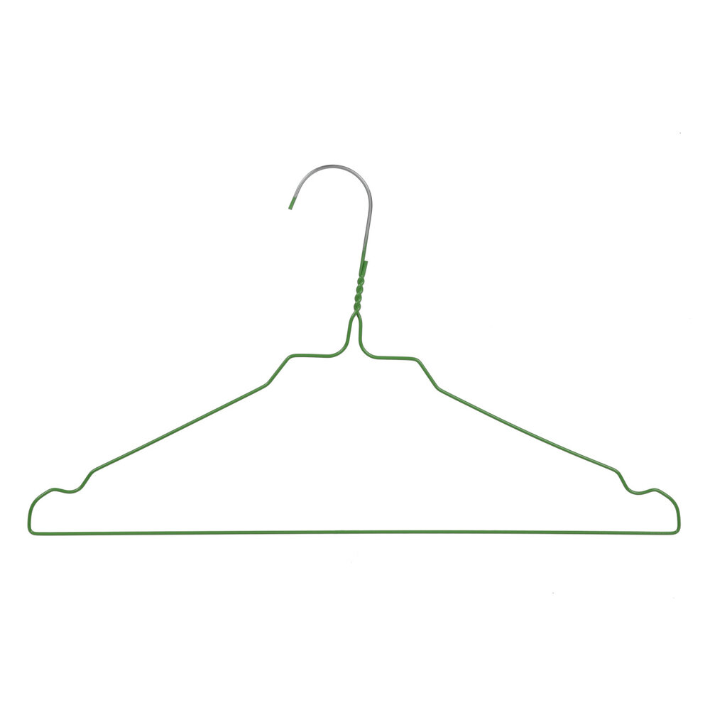 Draadhanger - Stomerijhanger - Volwassenen - 404-24 - 75 Stuks - metaal - Licht Groen - Rokinkepingen - 41 cm - Ø 2,4 mm - Kledinghanger - Kleerhanger Draadhanger - Stomerijhanger - Volwassenen - 404-24 - 75 Stuks - metaal - Licht Groen - Rokinkepingen - 41 cm - Ø 2,4 mm - Kledinghanger - Kleerhanger