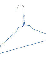 Draadhanger - Stomerijhanger - Volwassenen - 404-24 - 100 Stuks - metaal - Blauw - Rokinkepingen - 41 cm - Ø 2,4 mm - Kledinghanger - Kleerhanger