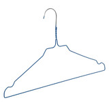 Draadhanger - Stomerijhanger - Volwassenen - 404-24 - 50 Stuks - metaal - Blauw - Rokinkepingen - 41 cm - Ø 2,4 mm - Kledinghanger - Kleerhanger