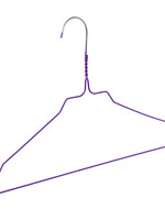 Draadhanger - Stomerijhanger - Volwassenen - 404-24 - 25 Stuks - metaal - Paars - Rokinkepingen - 41 cm - Ø 2,4 mm - Kledinghanger - Kleerhanger