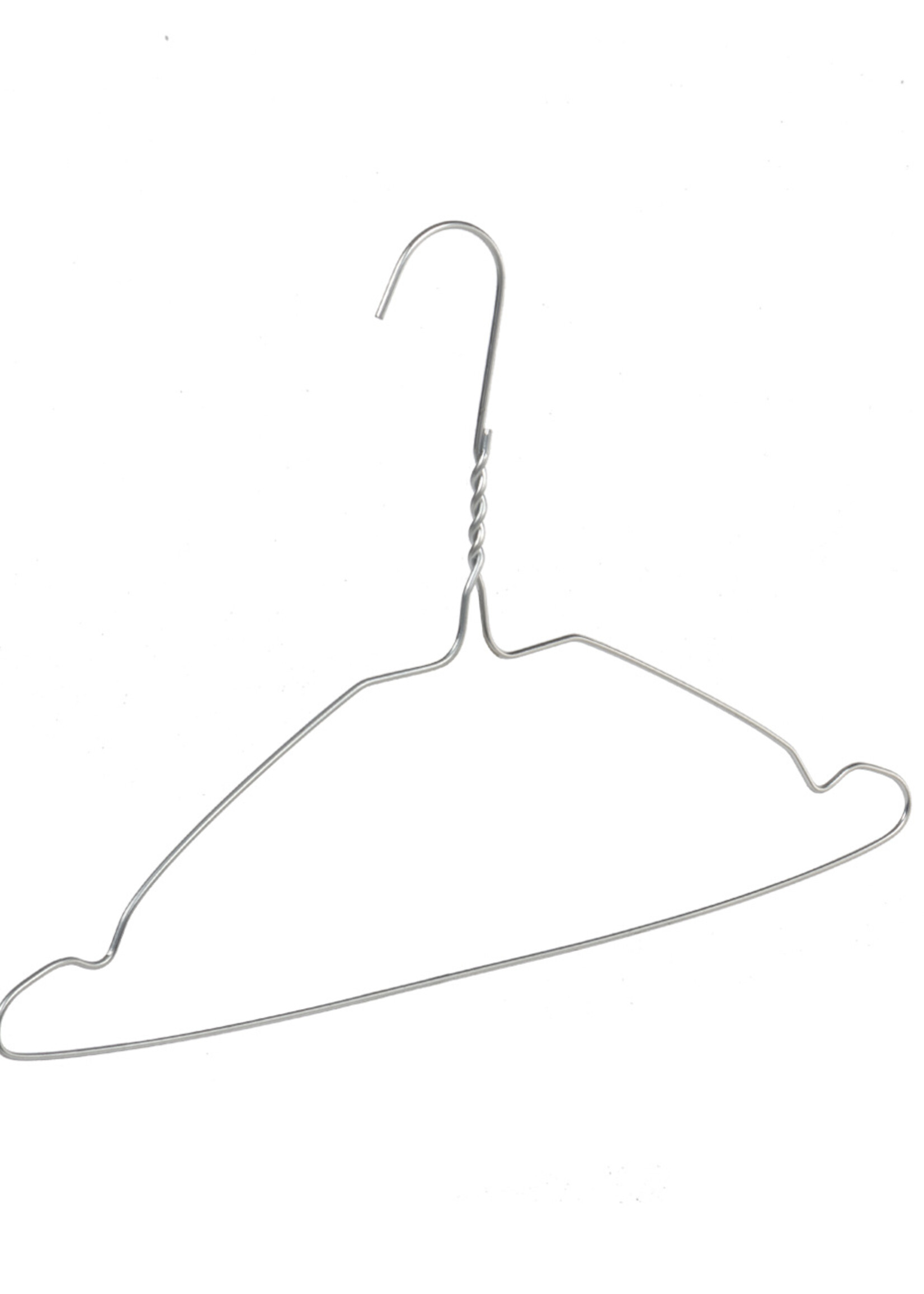 Draadhanger - Stomerijhanger - Kinderen - 405-22 - 50 Stuks - metaal - Verzinkt - Rokinkepingen - 32 cm - Ø 2,2 mm - Kledinghanger - Kleerhanger - Kinderhanger